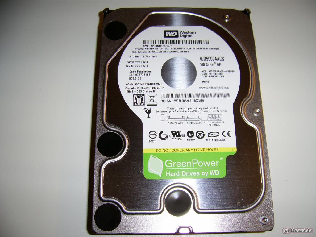 Western Digital Festplatte WD5000AACS