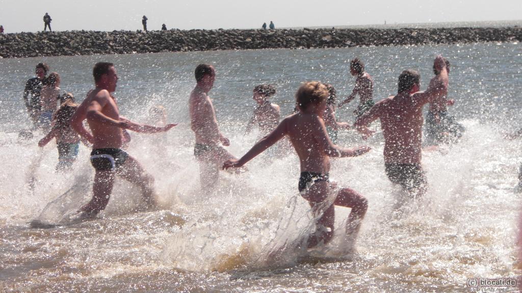 Anschwimmen auf Borkum