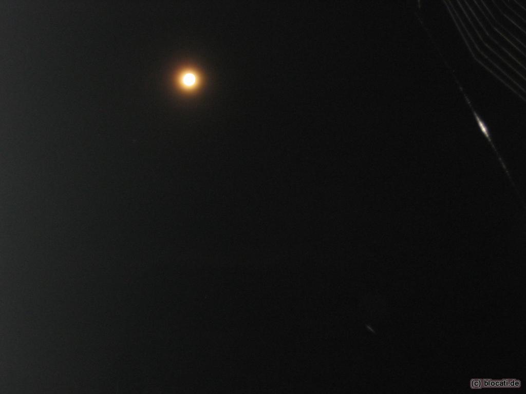 Mond mit Spinnennetz