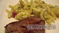 Rinderhüftsteak mit Kartoffel-Bohnen-Salat